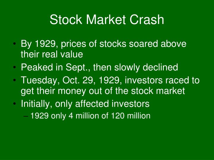 what was the impact of the stock market crash