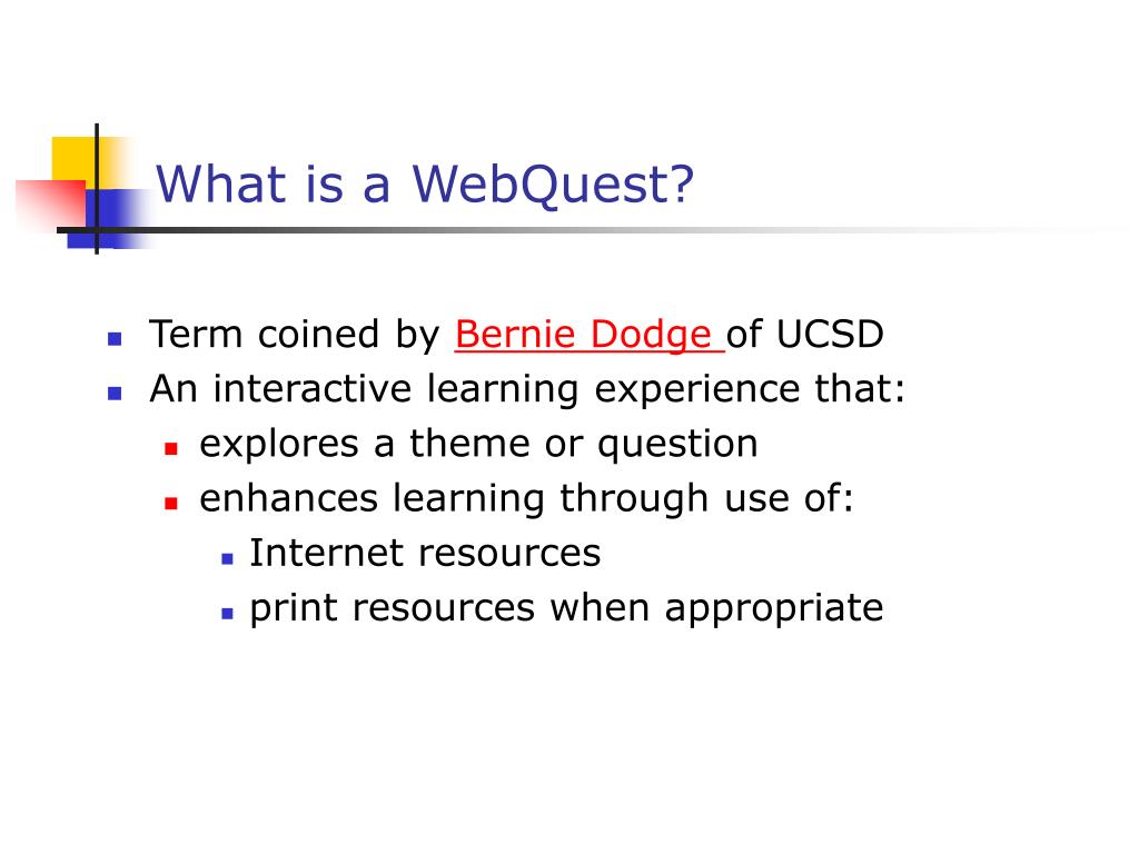 Ppt Using Webquests To Enhance Learning Powerpoint Presentation Free