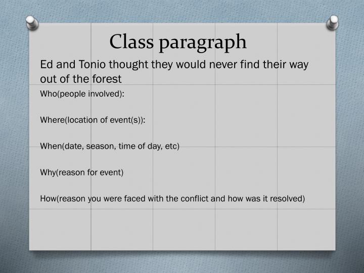 classifications of paragraph classifications of paragraph