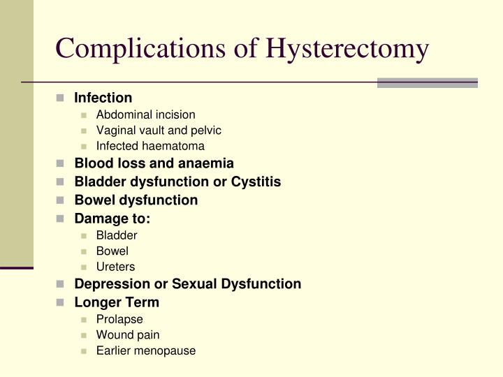 effects of hysterectomy