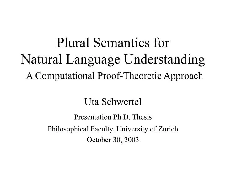 Doctoral thesis plural