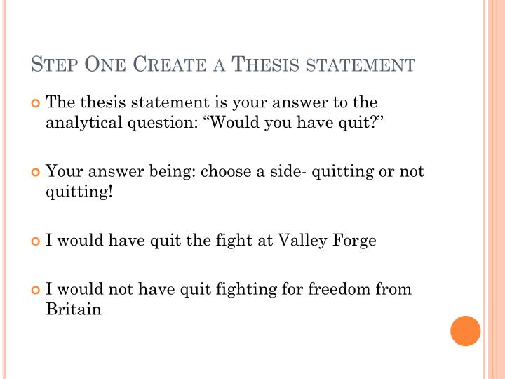 Thesis statement creator