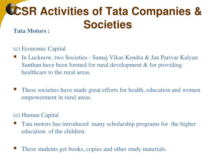 corporate social responsibility a case study of tata group corporate social responsibility a case study of tata group