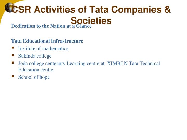 corporate social responsibility a case study of tata group corporate social responsibility a case study of tata group