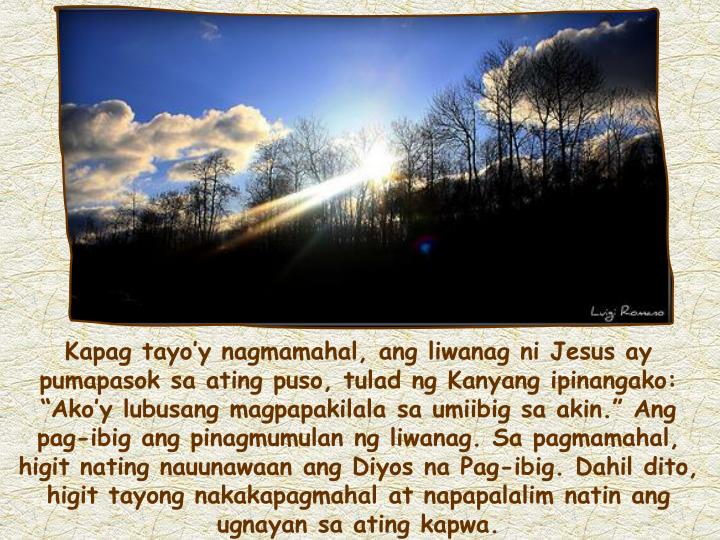 tunay na pag ibig susi sa kapayapaan Contextual translation of sanaysay na pag ibig susi sa kapayapaan into english human translations with examples: secret love, genuine love, secret lover. tunay na pag ibig susi sa kapayapaan Contextual translation of sanaysay na pag ibig susi sa kapayapaan into english human translations with examples: secret love, genuine love, secret lover.