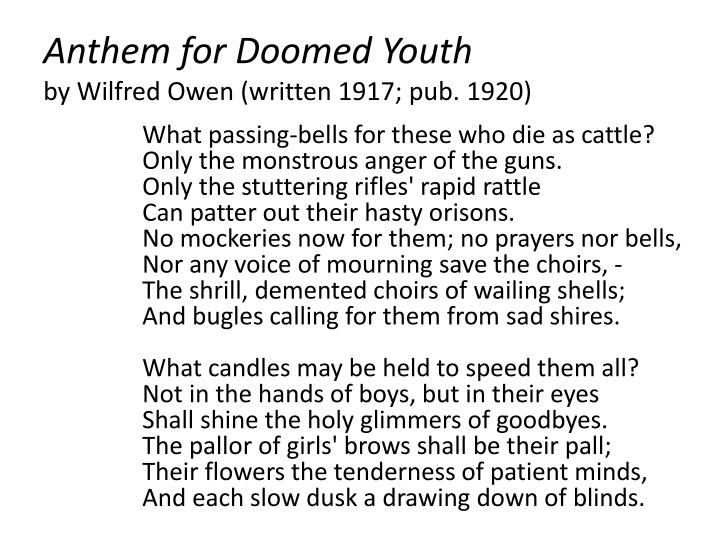 anthem for doomed youth poem anthem for doomed youth poem