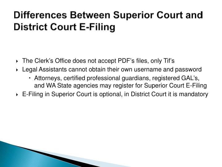 court superior clerk filing office ppt powerpoint presentation assistants obtain tif accept cannot legal pdf does