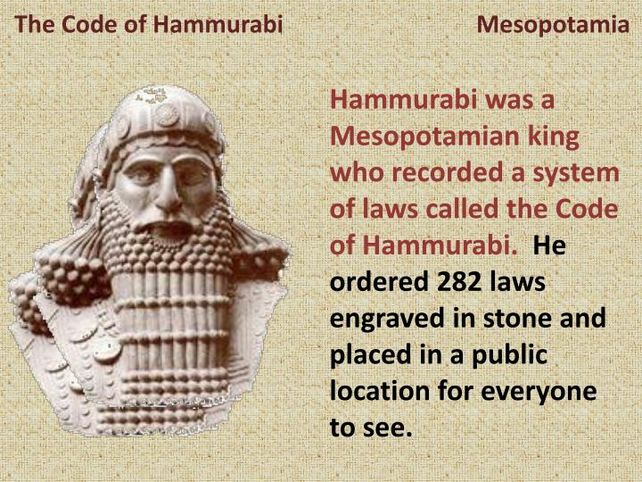 a report on the code of hammurabi The law code of hammurabi is the emblem of the mesopotamian civilization the stele of the babylonian king hammurabi constitutes a summary of one of. a report on the code of hammurabi The law code of hammurabi is the emblem of the mesopotamian civilization the stele of the babylonian king hammurabi constitutes a summary of one of.