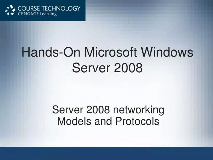 Hands On Microsoft Windows Server 2008 Review Answers