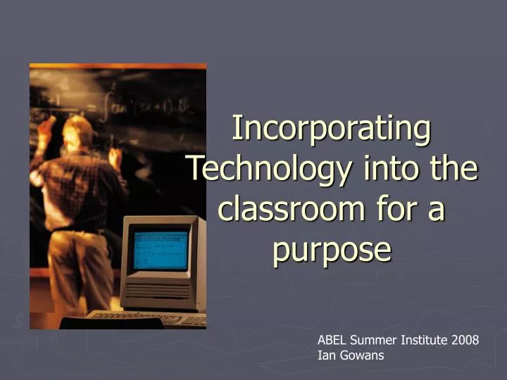 incorporating technology into the classroom Use of technology outside of the classroom is not an issue to contend with, but one to embrace and bring into the classroom tarasiuk's (2010) discussion of contemporary literacy follows this same theme, beginning with how she began to learn about and understand her students' uses of technology for creation and communication outside of the classroom. incorporating technology into the classroom Use of technology outside of the classroom is not an issue to contend with, but one to embrace and bring into the classroom tarasiuk's (2010) discussion of contemporary literacy follows this same theme, beginning with how she began to learn about and understand her students' uses of technology for creation and communication outside of the classroom.