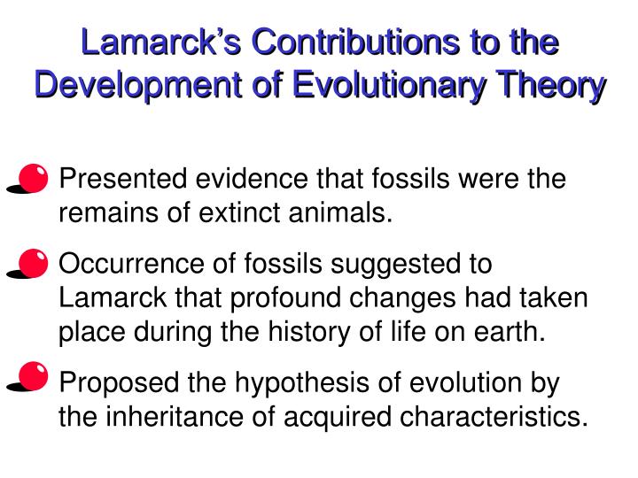 lamarcks influence on the development of darwins theory of evolution Darwin's theory of evolution - a theory in crisis in light of the tremendous advances we've made in molecular biology, biochemistry, genetics and information theory. lamarcks influence on the development of darwins theory of evolution Darwin's theory of evolution - a theory in crisis in light of the tremendous advances we've made in molecular biology, biochemistry, genetics and information theory.
