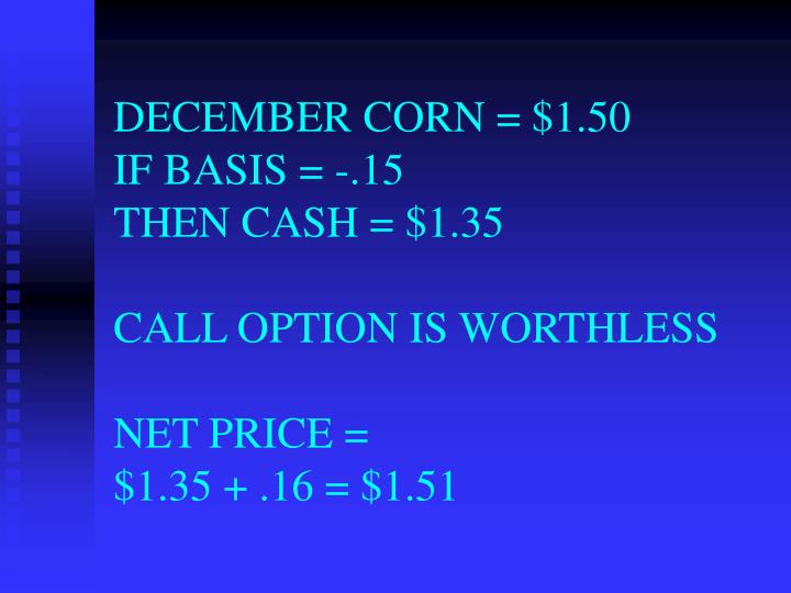 december corn call options