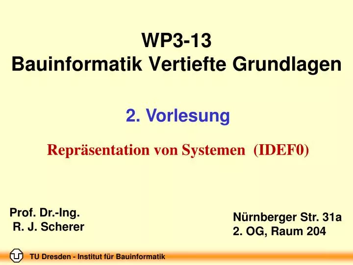 Ppt Wp Bauinformatik Vertiefte Grundlagen Powerpoint Presentation