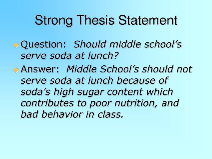 a thesis statement should include