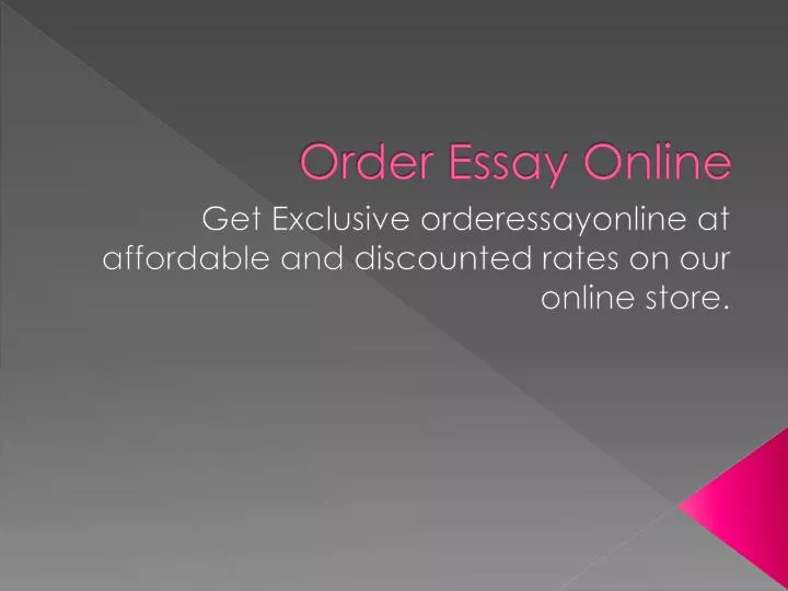 Order Essays