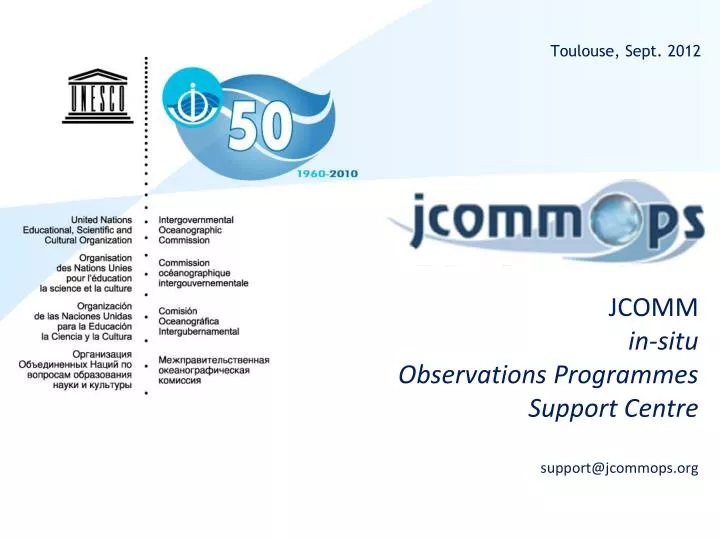 jcomm in situ observations programmes support centre support@jcommops org n.
