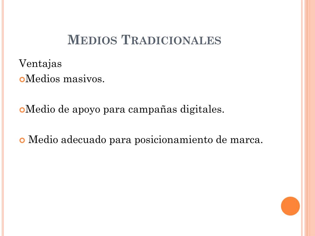 PPT - Medios digitales vs. Medios tradicionales PowerPoint Presentation -  ID:5372838