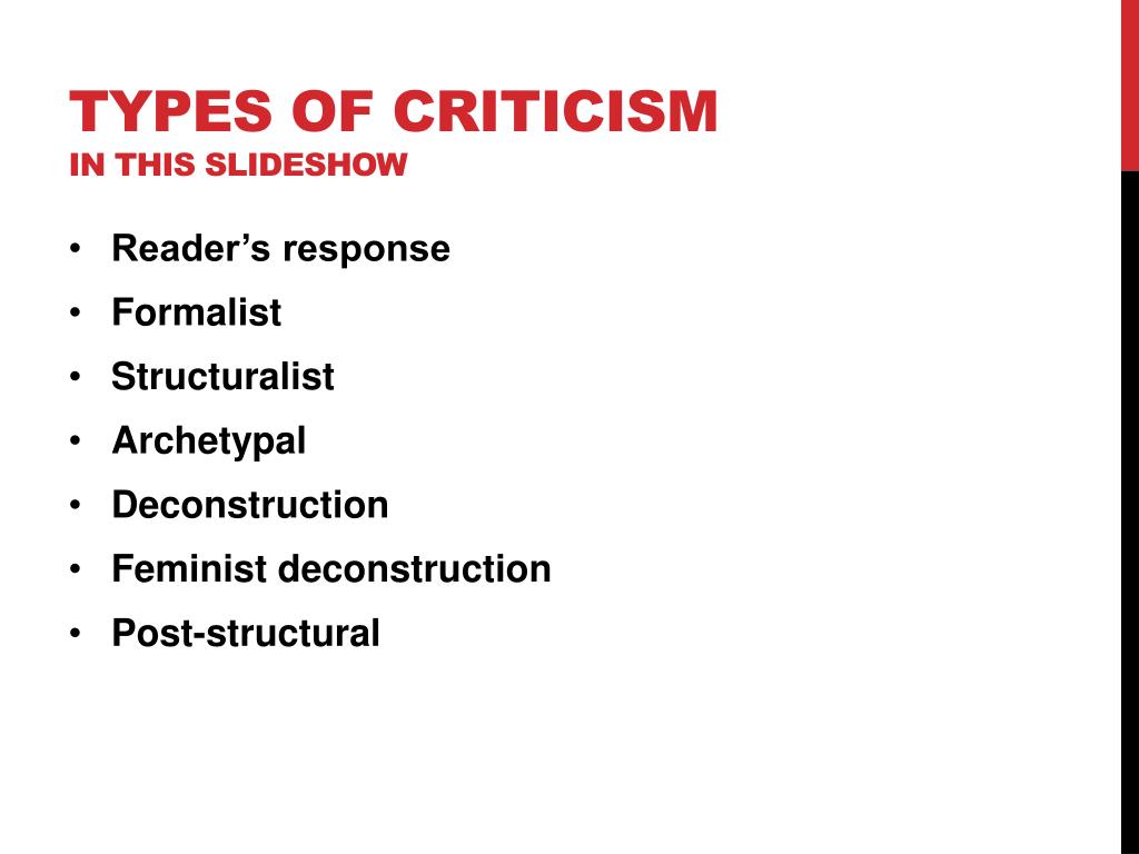 essay on types of criticism