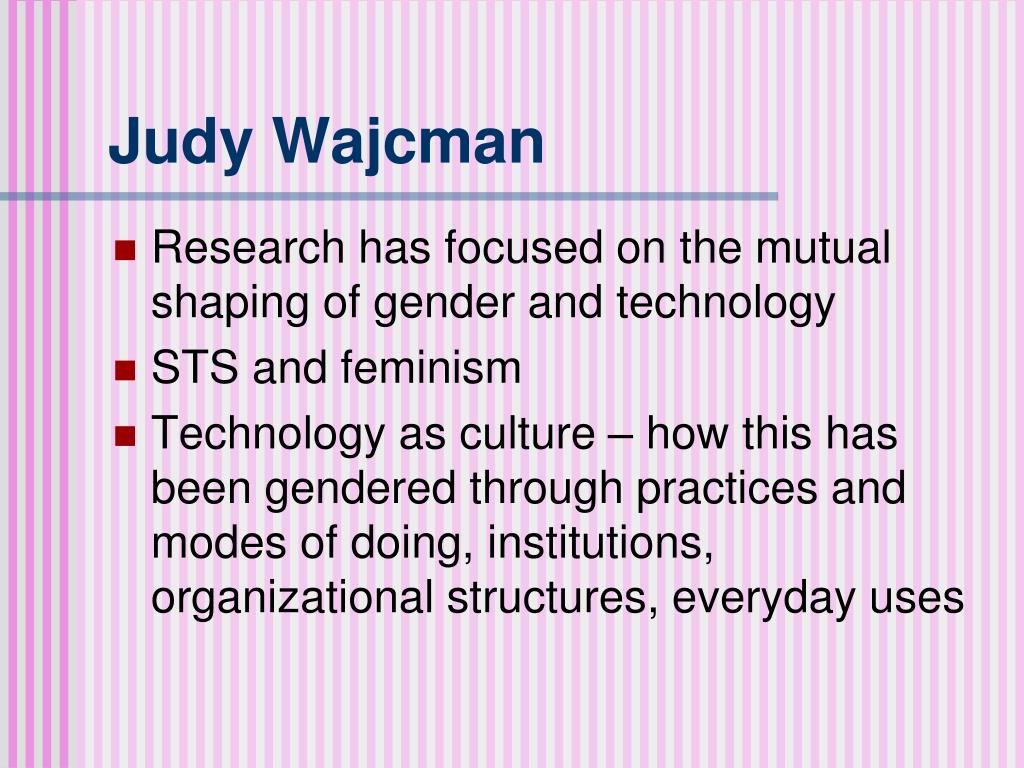 judy wajcman feminism confronts technology