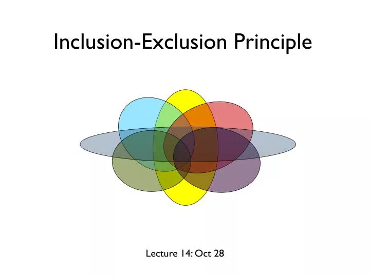 two parts of principle of inclusion
