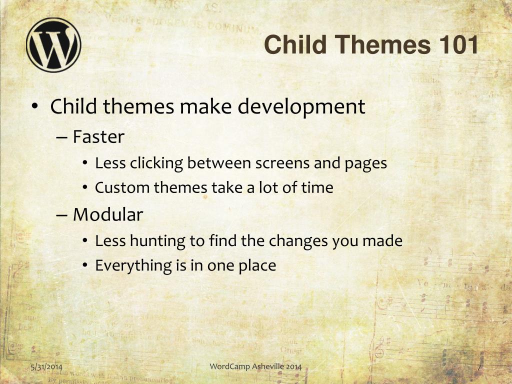 PPT - Child Themes 101 PowerPoint Presentation, free download - ID:5373901