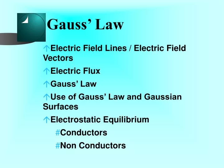 gauss law n.