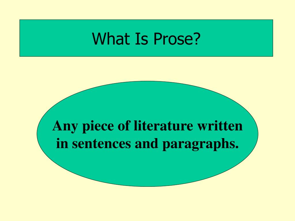 what is the prose essay