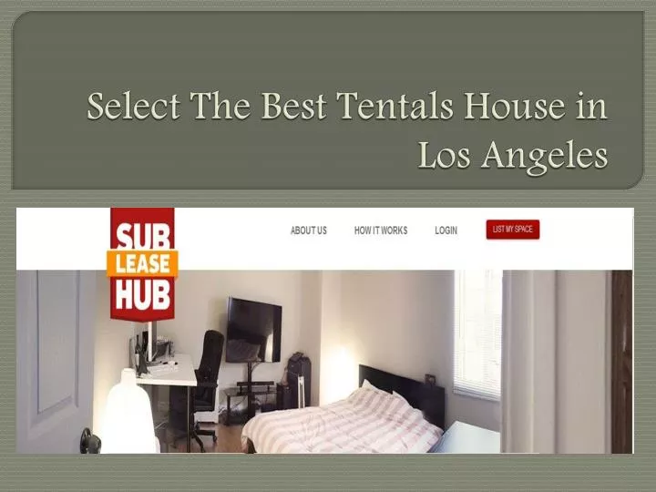 select the best tentals house in los angeles n.