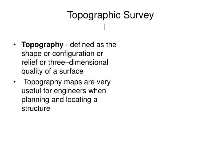 literature review on topographic survey pdf