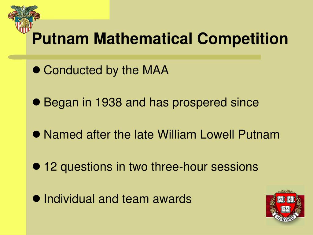 PPT The Putnam Exam During Year Zero PowerPoint Presentation, free