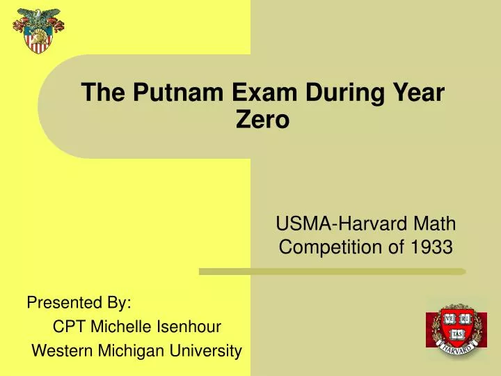 PPT The Putnam Exam During Year Zero PowerPoint Presentation, free