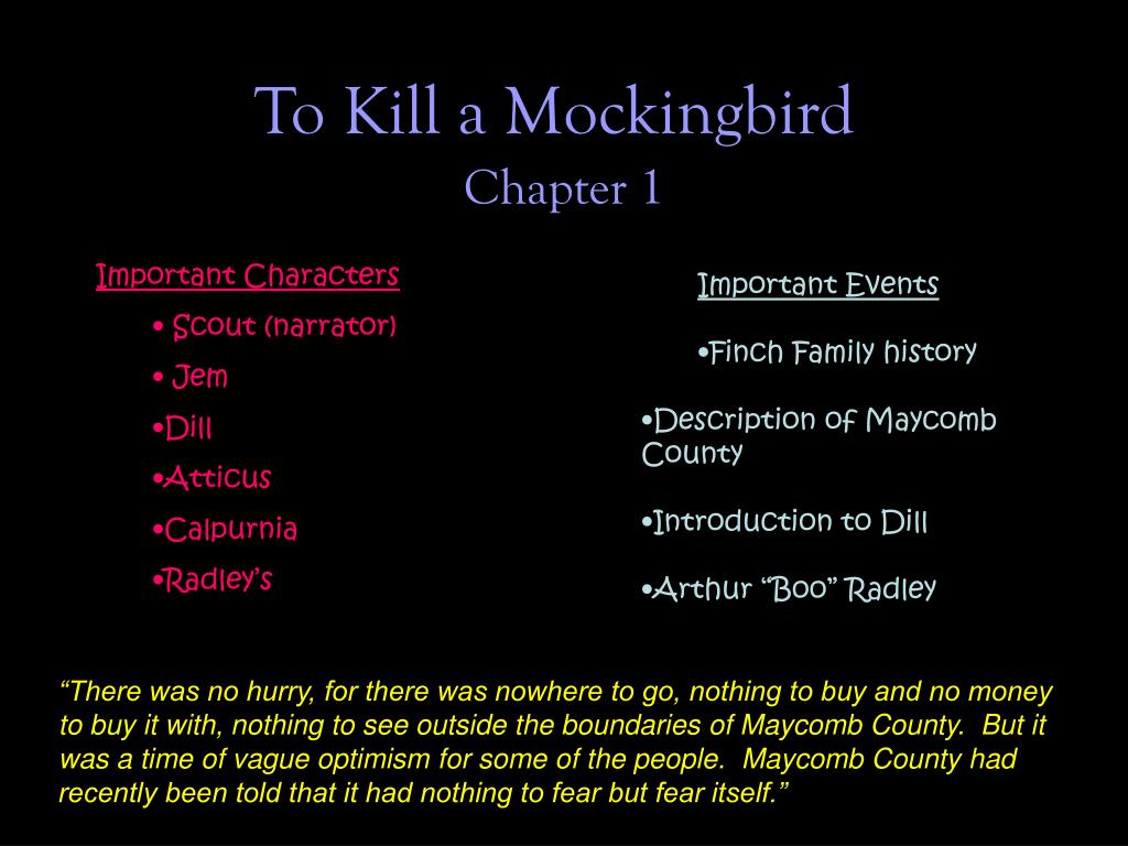 to kill a mockingbird part 1