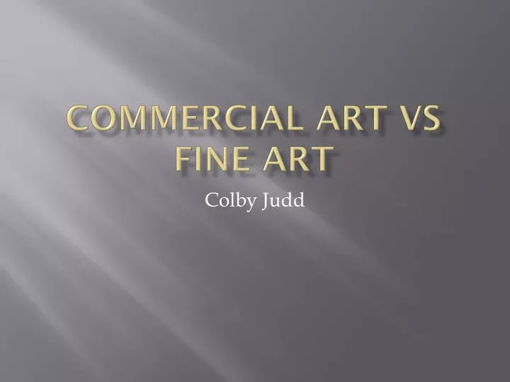 commercial art vs fine art n.