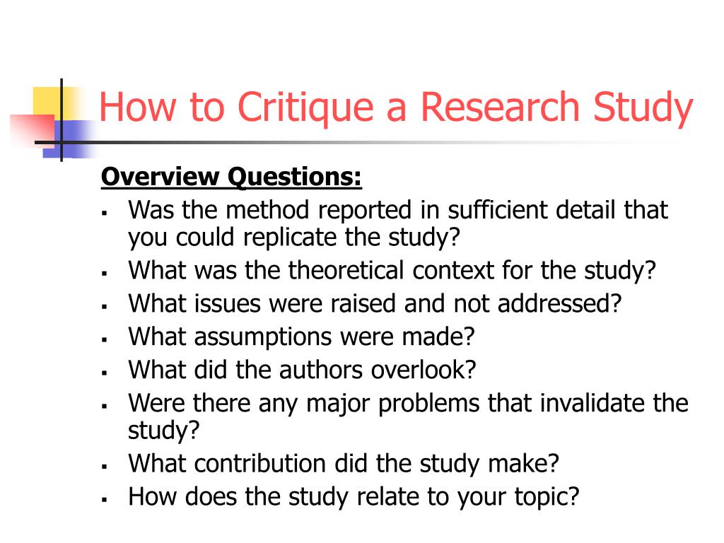 essay critiquing a research article