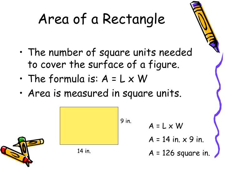 area of rectangle formula area of rectangle formula