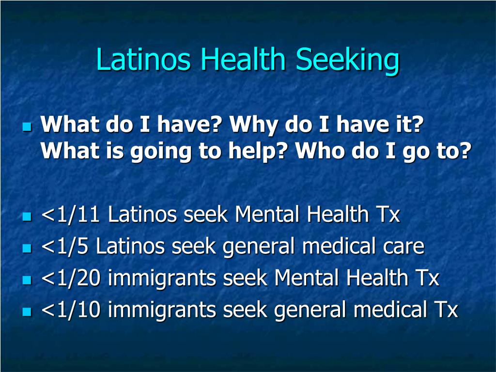 Ppt Mental Health In Latinos Along The Us Mexico Border
