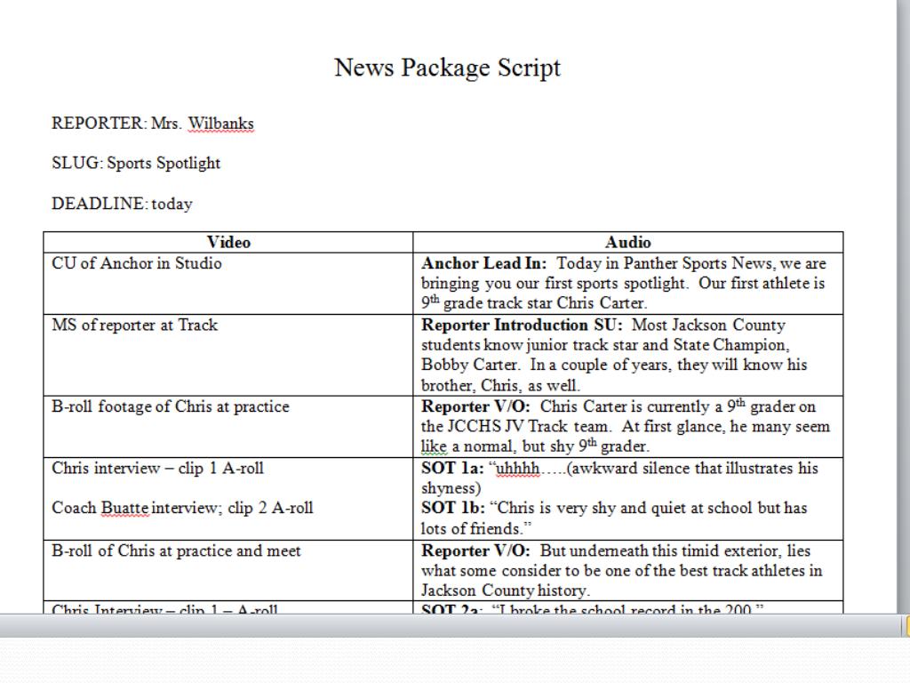 PPT - Broadcasting Script Terms PowerPoint Presentation, free download ...