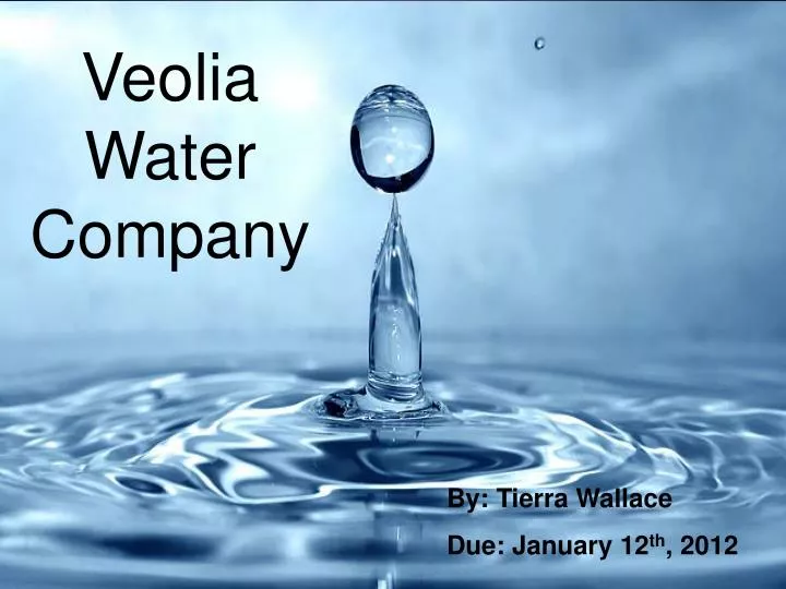 PPT Veolia Water Company PowerPoint Presentation, free download ID