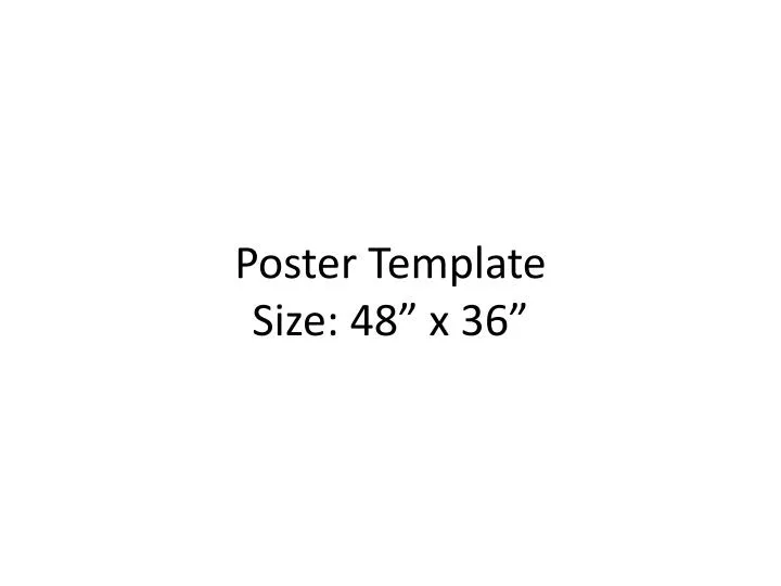 poster template size 48 x 36 n.