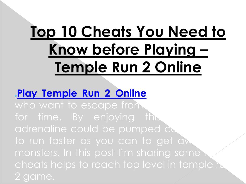 PPT - Play Temple Run 2 Online PowerPoint Presentation, free