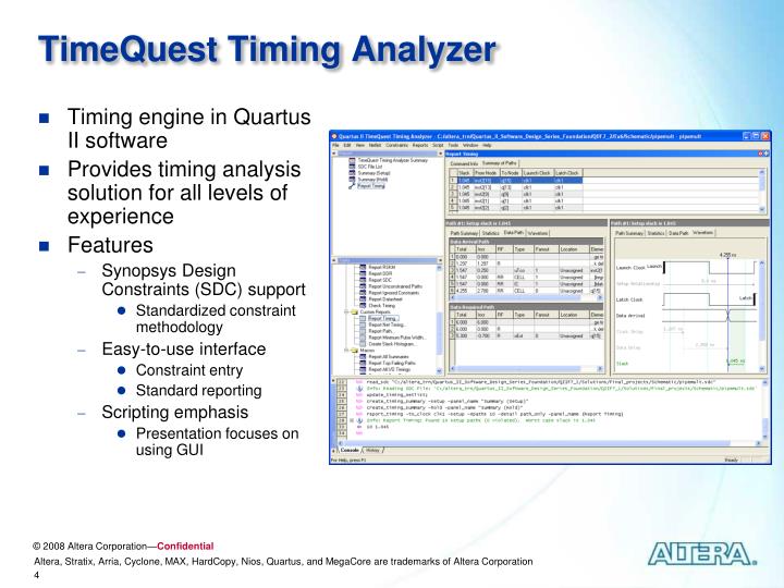 PPT Quartus II Software Design Series Timing Analysis PowerPoint