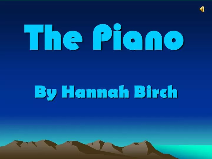 the piano n.