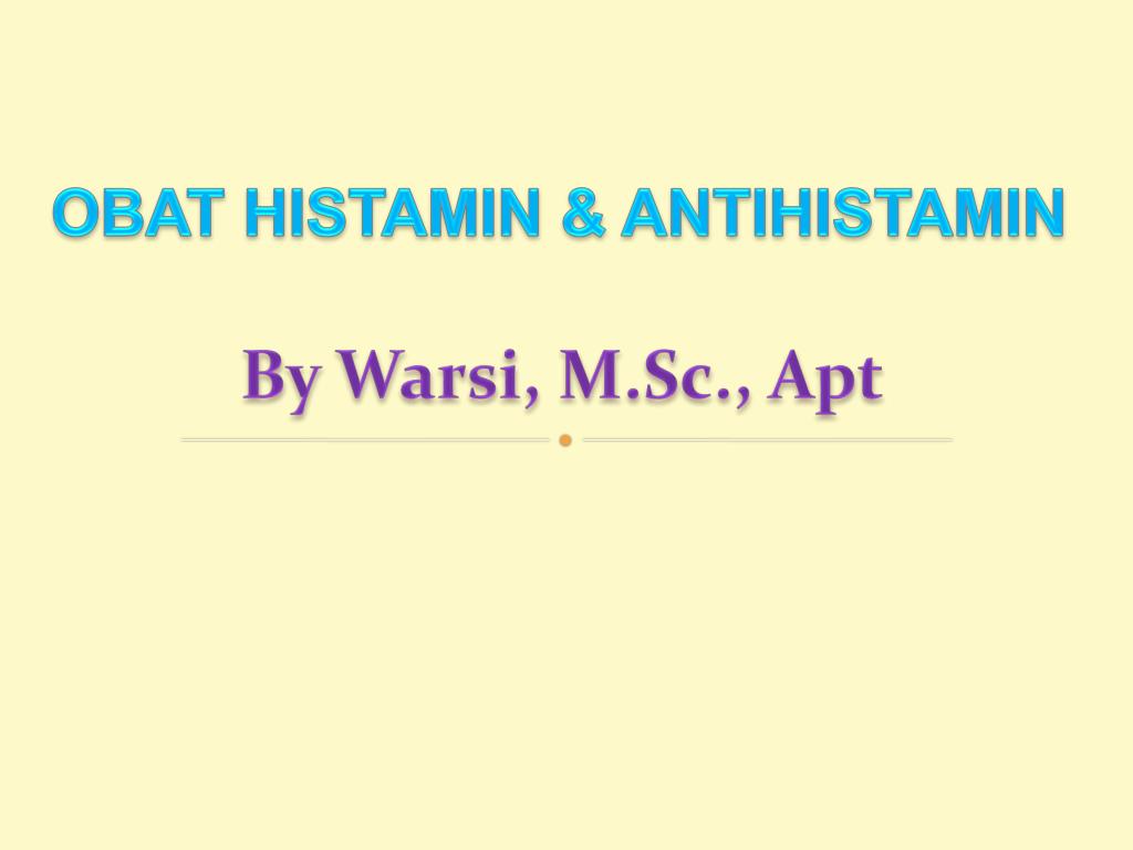 Antihistamin obat Antihistamin