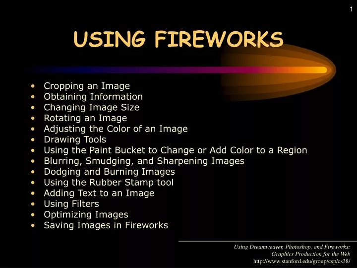 using fireworks n.
