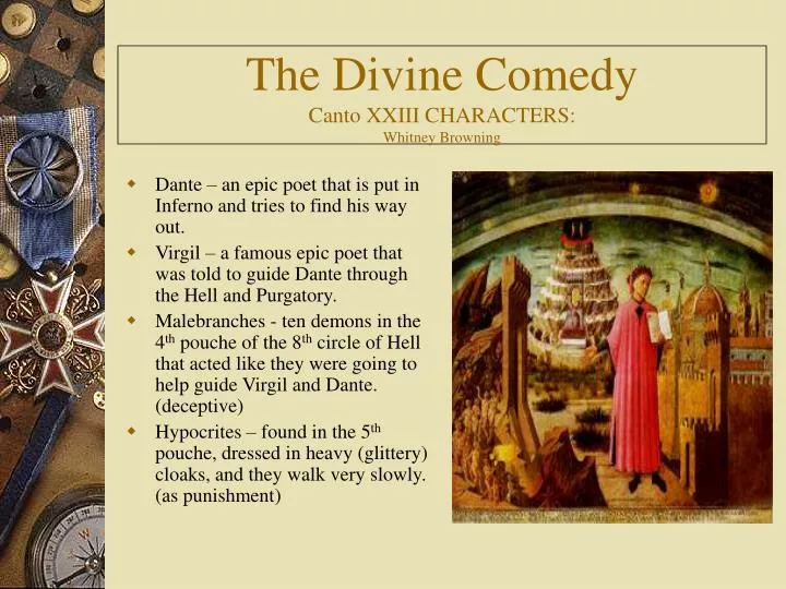 the divine comedy canto xxiii characters whitney browning n.