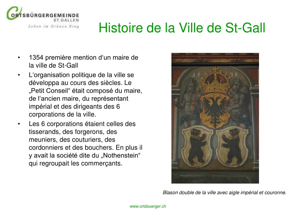 PPT - Bienvenue à la Bourgeoisie de St-Gall PowerPoint Presentation, free  download - ID:5389168