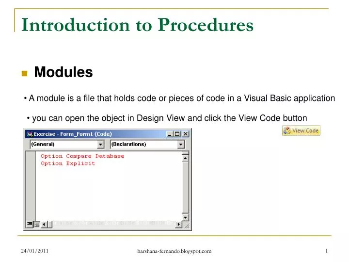 PPT - Introduction to Procedures PowerPoint Presentation, free download ...