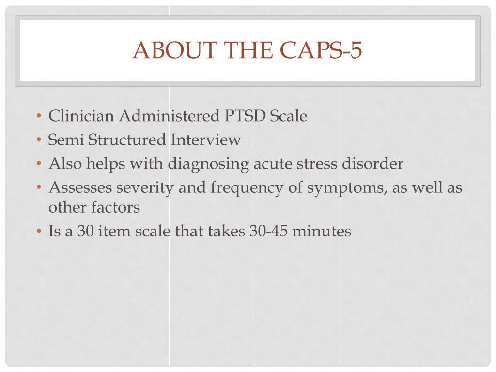 PPT - PTSD &amp; Assessment PowerPoint Presentation, free download -  ID:5389533