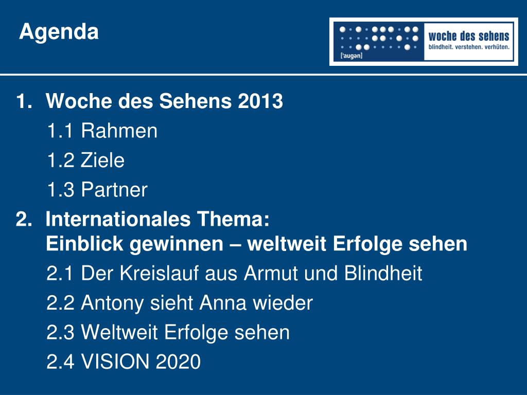 PPT Woche des Sehens PowerPoint Presentation, free download ID5390368