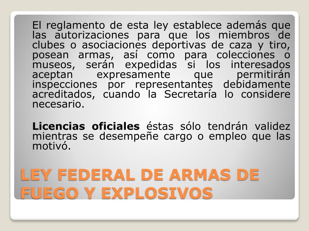 Reglamento De La Ley De Armas De Fuego Y Explosivos 0152